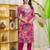 Women Floral Printed Sequinned Regular Straight Kurta with Trousers & Dupatta