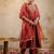 Ethnic Motifs Embroidered Anarkali Sequinned Kurta With Trousers & Dupatta