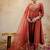 Ethnic Motifs Embroidered Anarkali Sequinned Kurta With Trousers & Dupatta