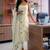 Women Off White Pure Cotton Embroidered Straight Kurta Trousers with Dupatta