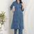 Printed Navy Blue Viscose Rayon Co Ords for Women