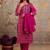Women Floral Printed Mirror Work Kurta with Trousers & Dupatta