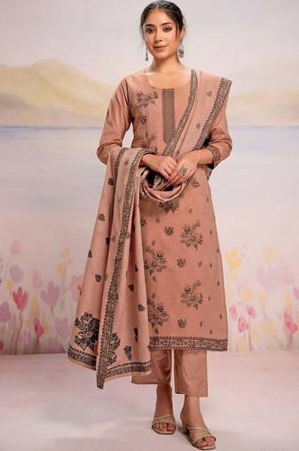 Women Floral Printed Regular Pure Cotton Kurta with Trousers & With Dupatta
