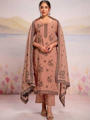 Women Floral Printed Regular Pure Cotton Kurta with Trousers & With Dupatta 4