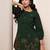 Embroidered Bottle Green Cotton Co Ords for Women