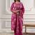 Women Floral Printed Regular Thread Work Kurta with Trousers & With Dupatta