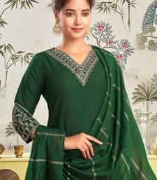 Women Ethnic Motifs Embroidered Kurta with Trousers & Dupatta
