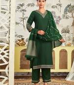 Women Ethnic Motifs Embroidered Kurta with Trousers & Dupatta