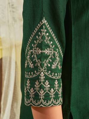 Women Ethnic Motifs Embroidered Kurta with Trousers & Dupatta 6