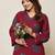 Printed Maroon Cotton Co Ords for Women