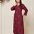 Printed Maroon Cotton Co Ords for Women