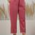 Weaving Red Cotton Blend Co Ords for Women