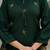Embroidered Bottle Green Cotton Co Ords for Women