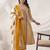 Women Printed Empire Thread Work Kurta with Trousers & With Dupatta