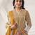 Women Printed Empire Thread Work Kurta with Trousers & With Dupatta
