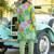 Women Floral Printed Regular Sequinned Silk Crepe Kurta with Harem Pants & With Dupatta