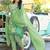 Women Floral Printed Regular Sequinned Silk Crepe Kurta with Harem Pants & With Dupatta