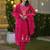 Women Ethnic Motifs Embroidered Regular Thread Work Velvet Kurta with Trousers & With Dupatta
