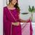 Floral Printed Square Neck Straight Kurta With Trousers & Dupatta