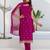 Floral Printed Square Neck Straight Kurta With Trousers & Dupatta