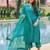 Floral Printed Keyhole Neck Thread Work Straight Kurta With Trousers & Dupatta