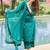 Floral Printed Keyhole Neck Thread Work Straight Kurta With Trousers & Dupatta