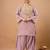 Embroidered Dusty Lavender Silk Blend Farsi Salwar Co Ords for Women