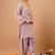 Embroidered Dusty Lavender Silk Blend Farsi Salwar Co Ords for Women