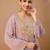 Embroidered Dusty Lavender Silk Blend Farsi Salwar Co Ords for Women