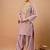 Embroidered Dusty Lavender Silk Blend Farsi Salwar Co Ords for Women