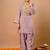 Embroidered Dusty Lavender Silk Blend Farsi Salwar Co Ords for Women