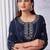 Yoke Design Embroidered Sequinned Straight Kurta With Trousers & Dupatta