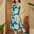 Floral Printed Dark Teal Green Rayon Co Ords for Women
