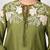 Embroidered Mehandi Green Silk Co Ords for Women