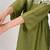 Embroidered Mehandi Green Silk Co Ords for Women
