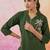 Women Ethnic Motifs Embroidered Regular Thread Work Kurti with Trousers