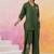 Women Ethnic Motifs Embroidered Regular Thread Work Kurti with Trousers