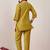 Embroidered Mustard Silk Co Ords for Women