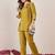 Embroidered Mustard Silk Co Ords for Women