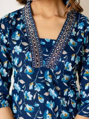 Women Floral Printed Kurta with Churidar & Dupatta 3