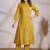 Embroidered Yellow Cotton Co Ords for Women