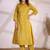 Embroidered Yellow Cotton Co Ords for Women