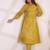 Embroidered Yellow Cotton Co Ords for Women