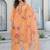 Women Floral Printed Regular Thread Work Linen Kurta with Trousers & With Dupatta