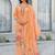 Women Floral Printed Regular Thread Work Linen Kurta with Trousers & With Dupatta