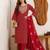 Women Bandhani Printed Kurta with Trousers & Dupatta