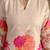 Floral Printed Mandarin Collar Straight Kurti With Trousers