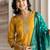 Women Ethnic Motifs Printed Regular Sequinned Kurta with Trousers & With Dupatta