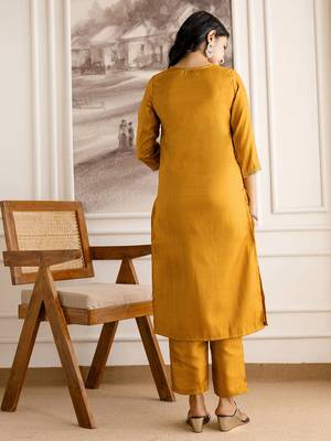 Women Ethnic Motifs Printed Regular Sequinned Kurta with Trousers & With Dupatta 6