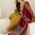 Floral Yoke Design Sequinned Kurta With Trousers & Dupatta